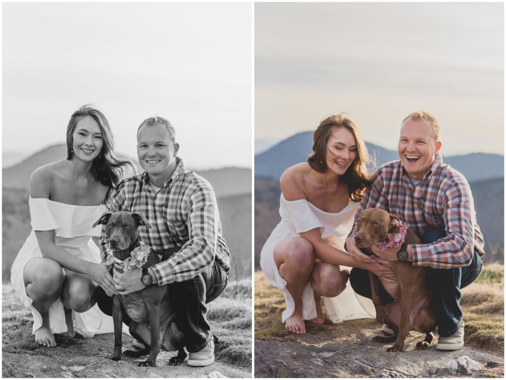 Engagement Photos with Dogs in Asheville Coley K Photography