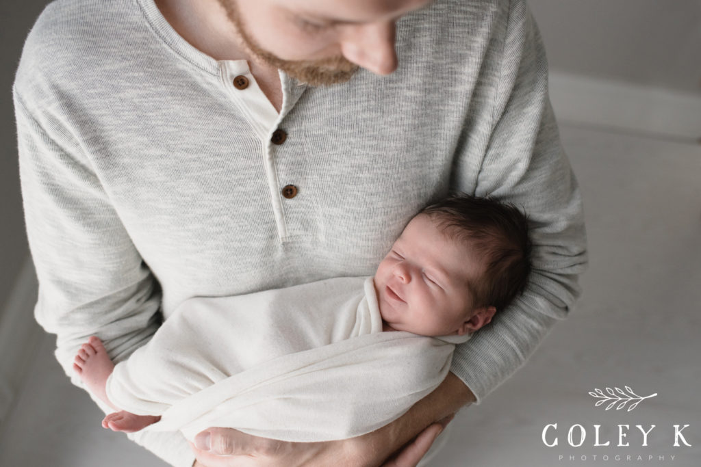 Asheville NEwborn Photographer Baby and Dad