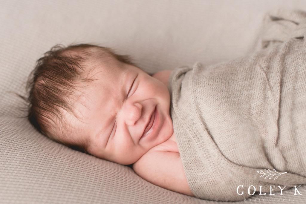 Baby Smiling Asheville Newborn Photography