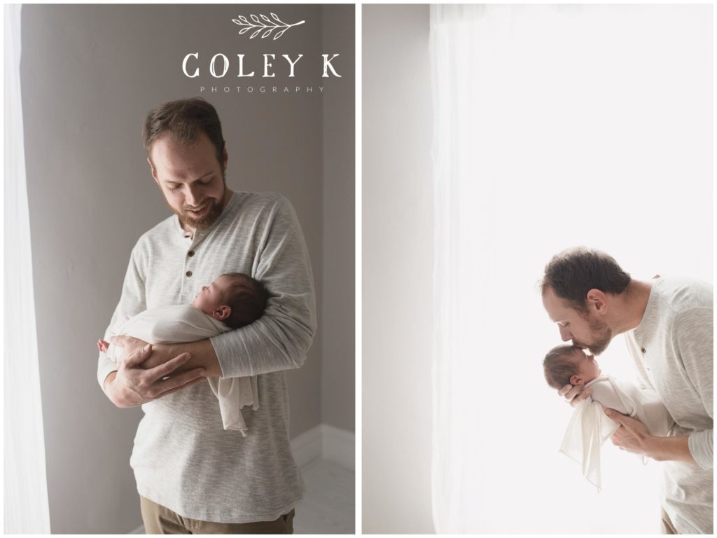Natural and Simple Newborn and Father Coley K Photography