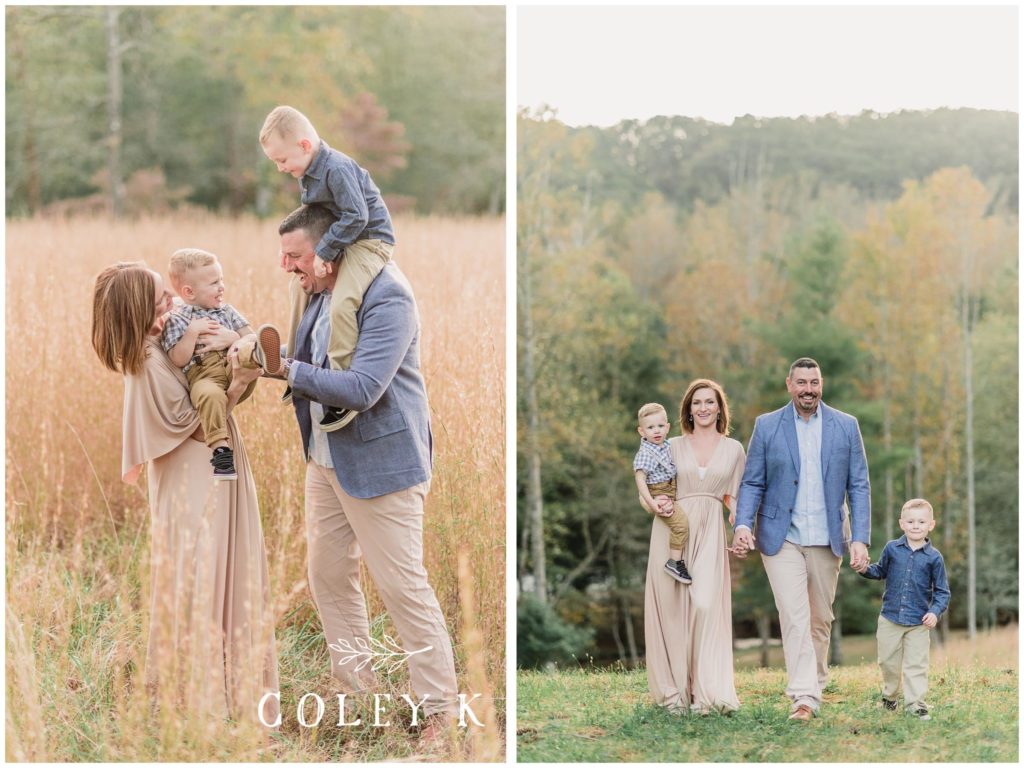 asheville family photographer family of four with two small boys