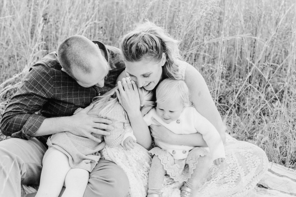 asheville family photographer black and white outdoors