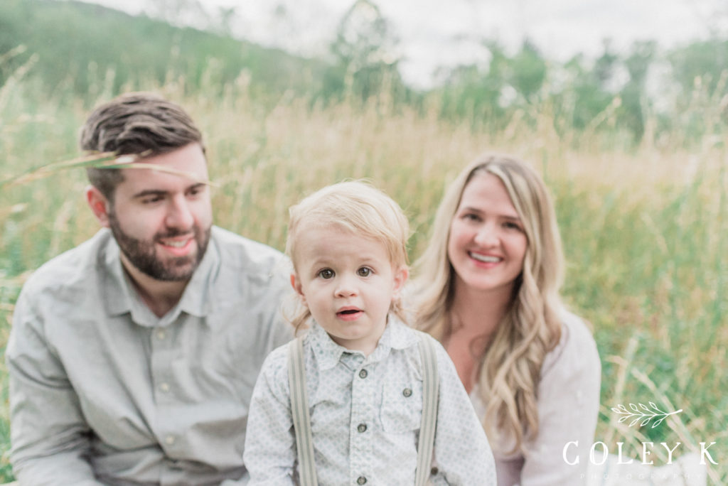 North-Carolina Family Photographer Toddler Boy Family of three
