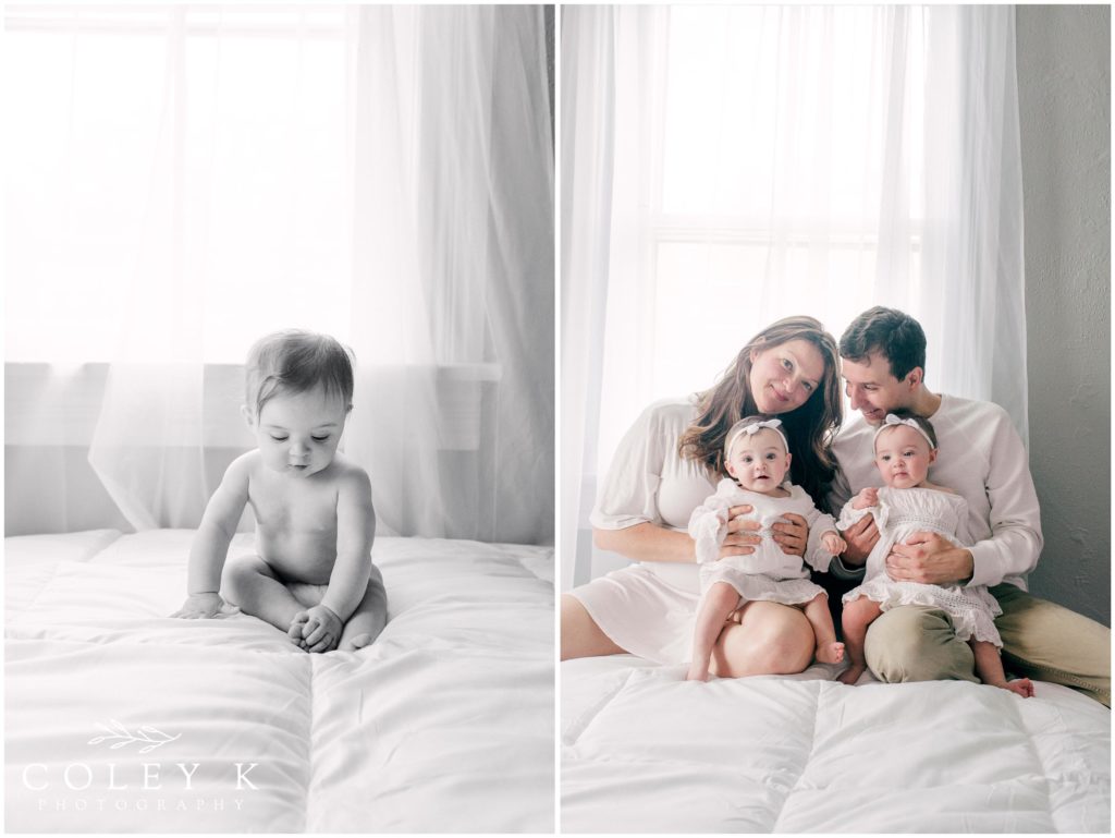 Twins with Family Baby Session