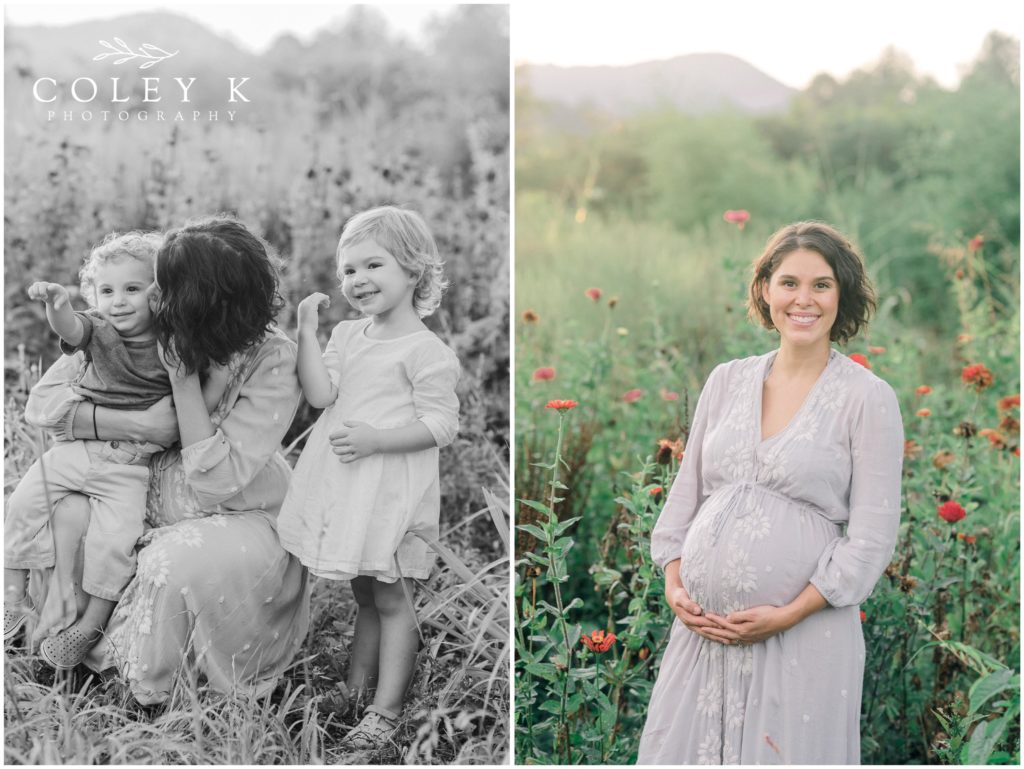 Asheville NC Maternity photo in mountains