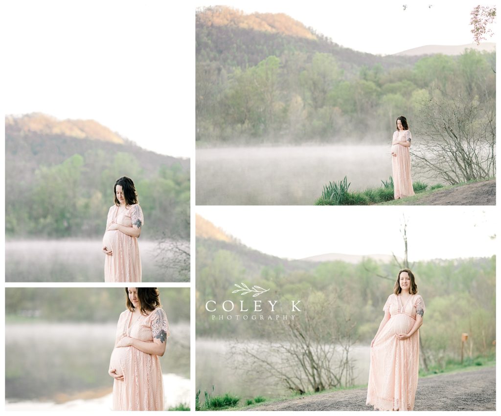 light and airy maternity photographer asheville nc