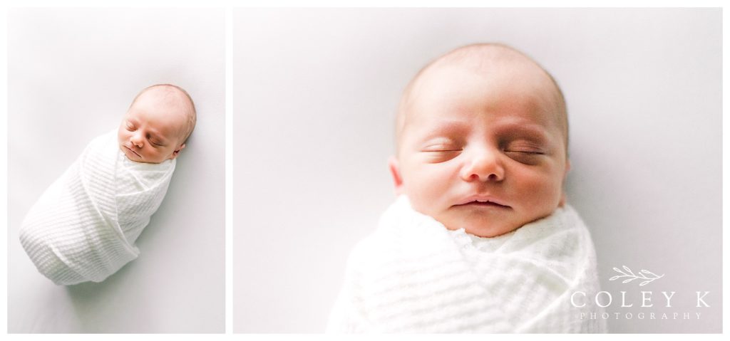 simple white newborn photography