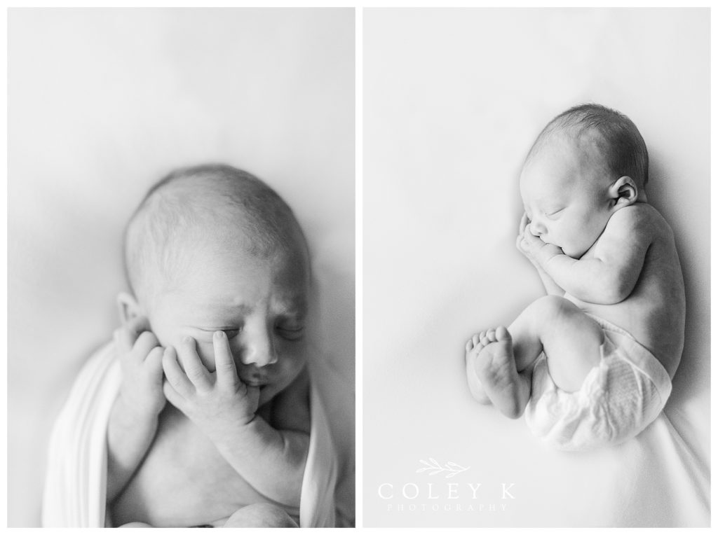 asheville lifestyle black and white newborn photography