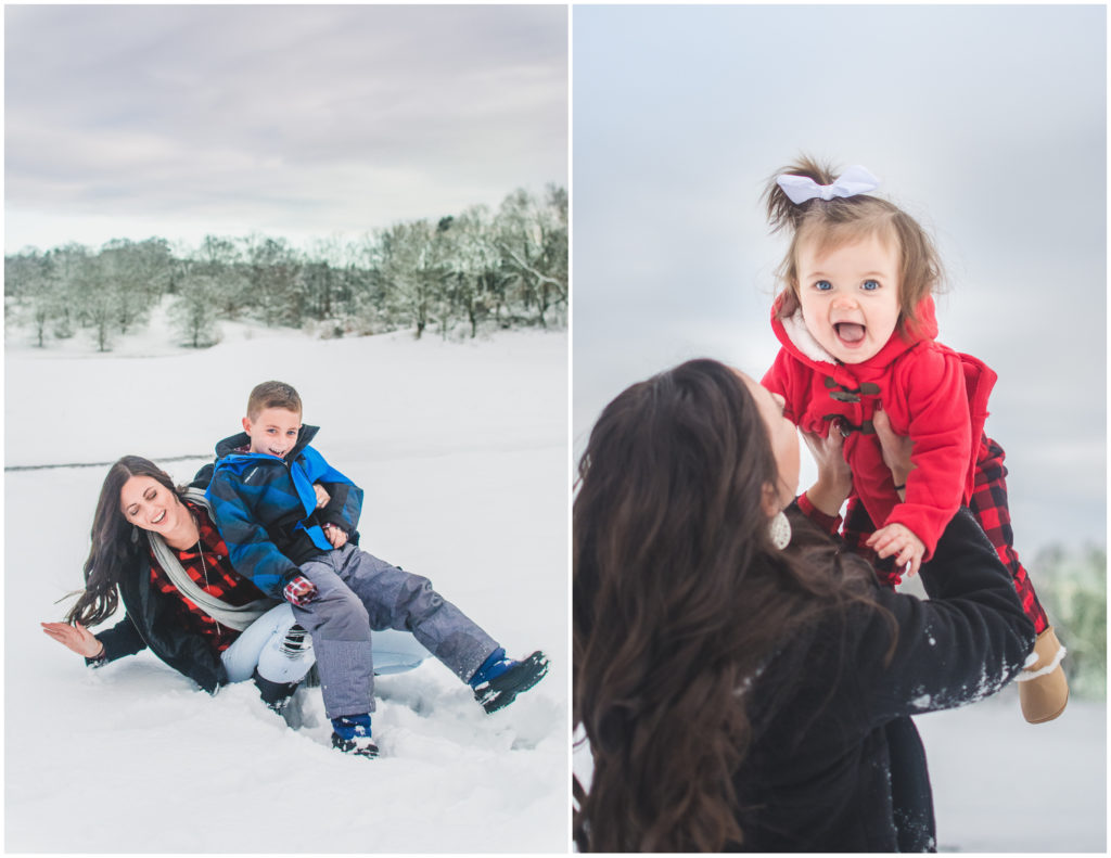 Biltmore Family Session Winter Mom and Kids