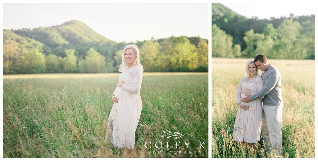 Pregnant Mama Photos in Black Mountain with mountains in background