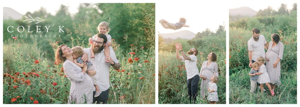 family photo ideas throwing boy up in air asheville,nc