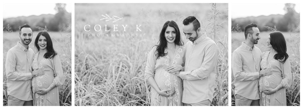 Black and White Maternity Photos as a couple